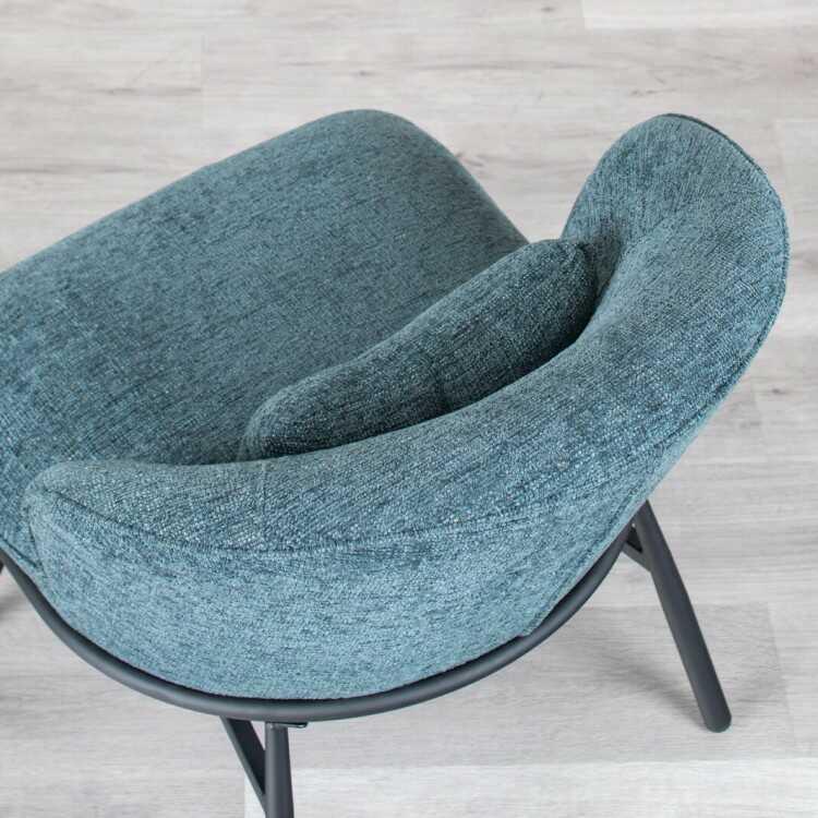 コロンとしたフォルムがかわいいパーソナルチェア クッション付き ライトグレー色 グリーン色 おしゃれ かわいい リラックスチェア リビング 書斎 インテリア |  | 06