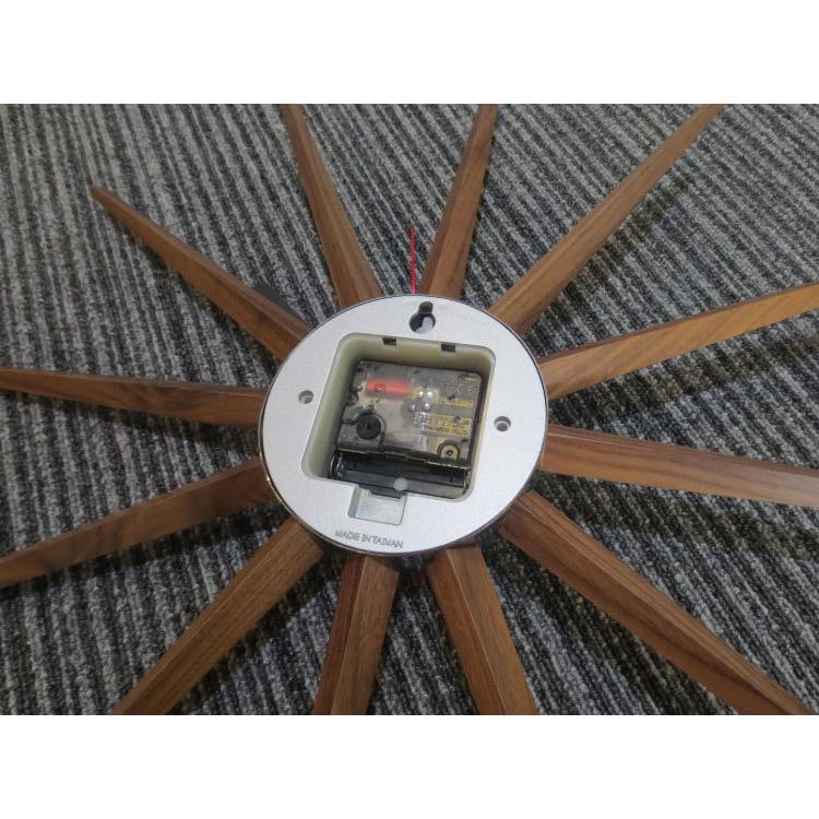 掛け時計 静か 寝室用 北欧 天然木 太陽 ハイデザイン 大きい