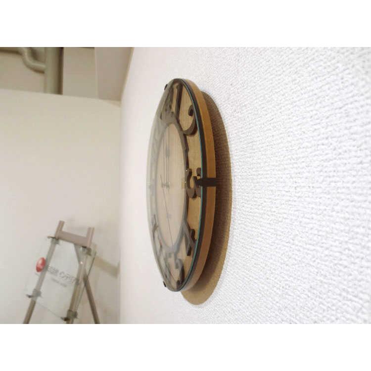 壁掛け時計 電波時計 ブラウン クラッシック アンティーク 天然木 木製