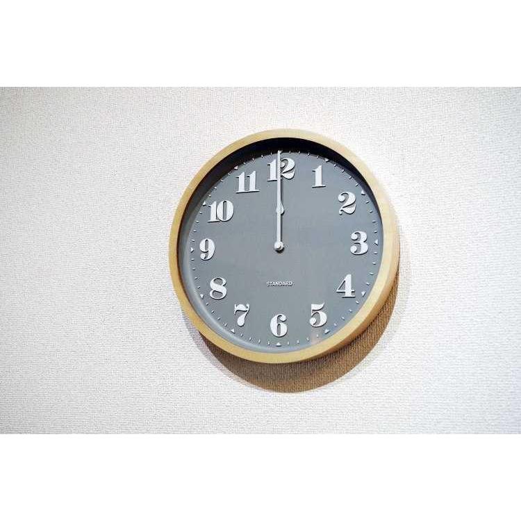 壁掛け時計　電波時計　シンプル　北欧　ナチュラル　グレー　おしゃれ　30cm　リビング　子供部屋　リビング用　丸い　ウッド |  | 01