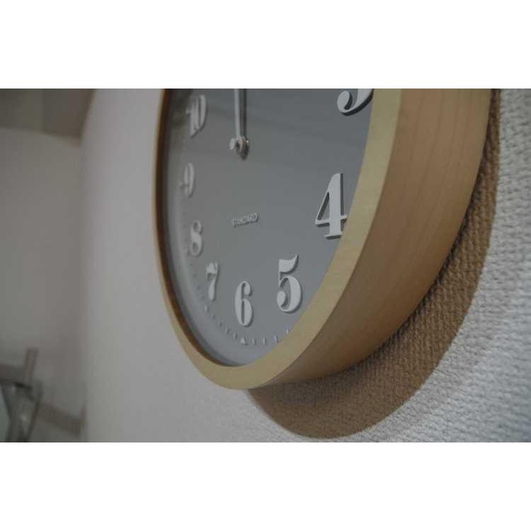 壁掛け時計　電波時計　シンプル　北欧　ナチュラル　グレー　おしゃれ　30cm　リビング　子供部屋　リビング用　丸い　ウッド |  | 03