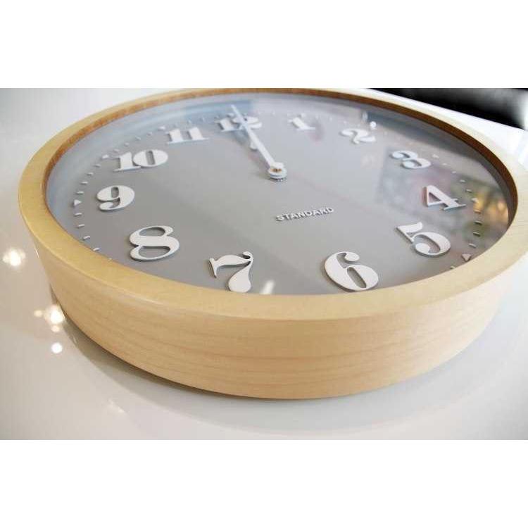壁掛け時計　電波時計　シンプル　北欧　ナチュラル　グレー　おしゃれ　30cm　リビング　子供部屋　リビング用　丸い　ウッド |  | 04