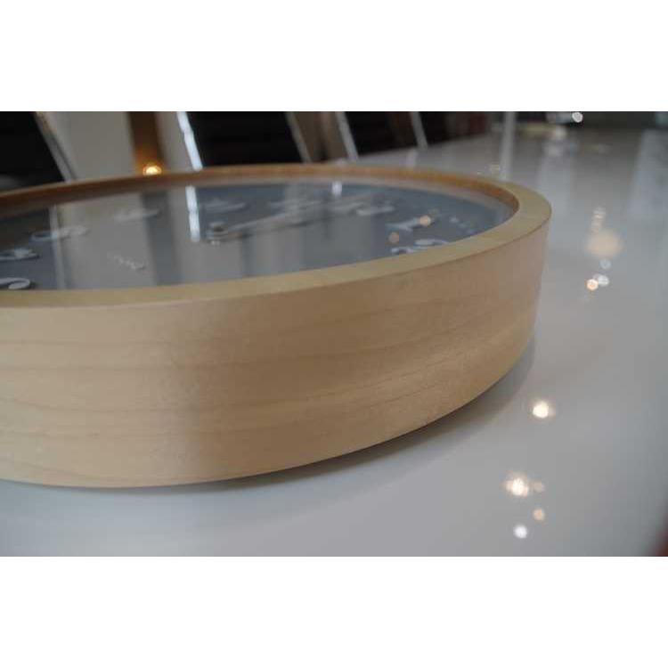 壁掛け時計　電波時計　シンプル　北欧　ナチュラル　グレー　おしゃれ　30cm　リビング　子供部屋　リビング用　丸い　ウッド |  | 05