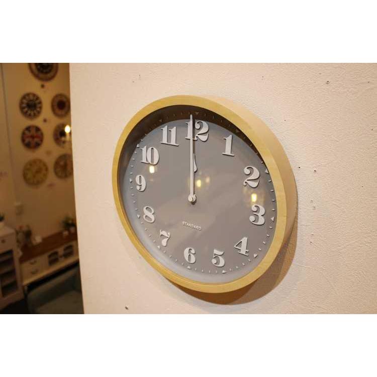 壁掛け時計　電波時計　シンプル　北欧　ナチュラル　グレー　おしゃれ　30cm　リビング　子供部屋　リビング用　丸い　ウッド |  | 08