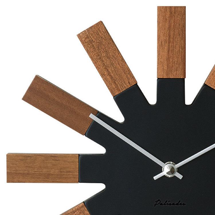 壁掛け時計 北欧 モダン おしゃれ 天然木製 ミッドセンチュリー