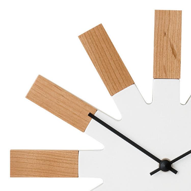 壁掛け時計 北欧 モダン おしゃれ 天然木製 ミッドセンチュリー