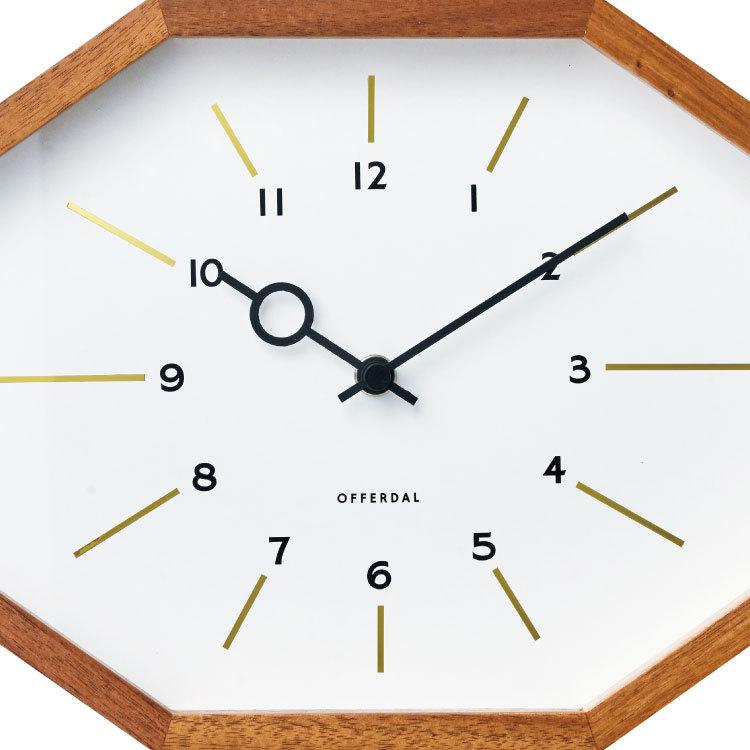 壁掛け時計　電波時計　木製　八角形　ホワイト　ブラック　モノトーン　モダン　北欧　オシャレ　個性的　高級感　天然木　ゴールド　インテリア　離島配送不可 |  | 02