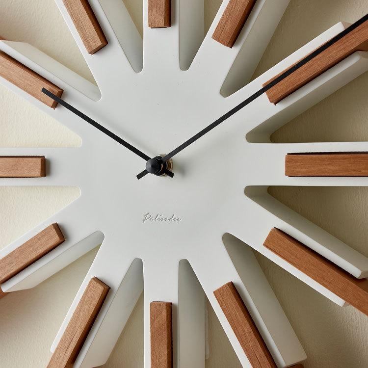 壁掛け時計 木製 シンプル モダン 北欧 おしゃれ 太陽 放射状 カフェ