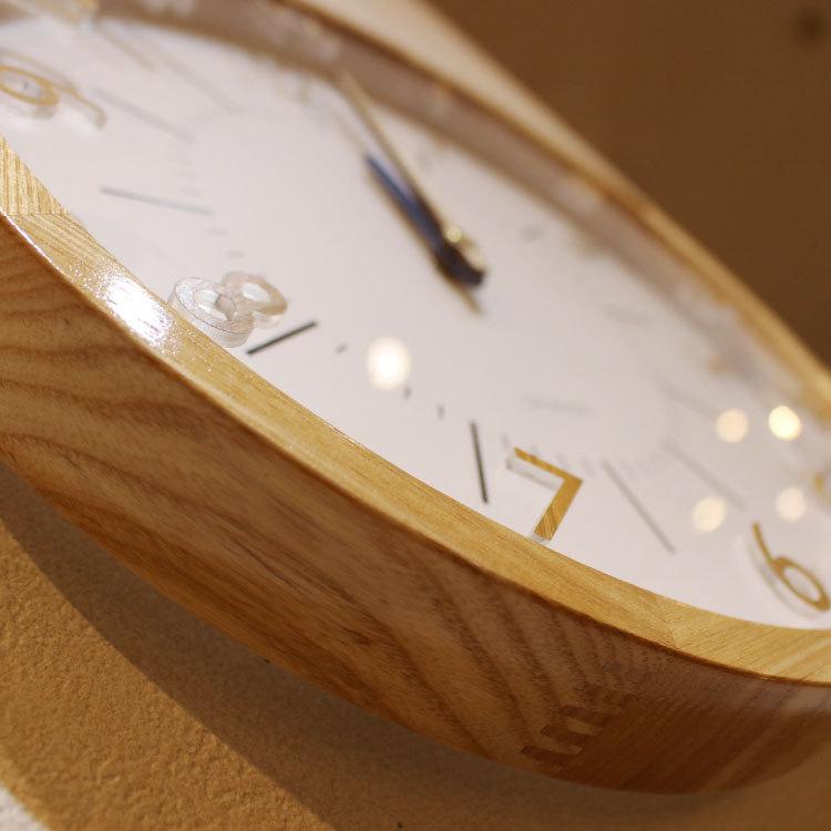 壁掛け時計　電波　北欧　ナチュラル　木製　おしゃれ　シンプル　ブラウン　レトロ　インテリア　直径30cm　ウォールクロック　ウッド |  | 14