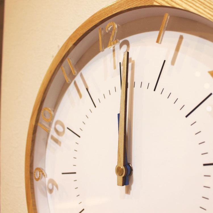 壁掛け時計 電波 北欧 ナチュラル 木製 おしゃれ シンプル ブラウン