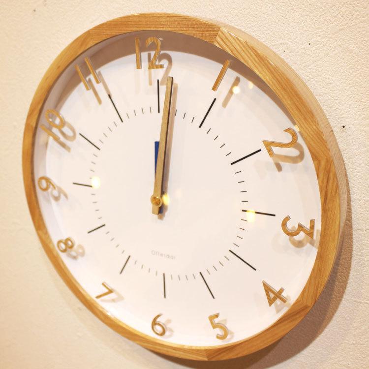 壁掛け時計　電波　北欧　ナチュラル　木製　おしゃれ　シンプル　ブラウン　レトロ　インテリア　直径30cm　ウォールクロック　ウッド |  | 09