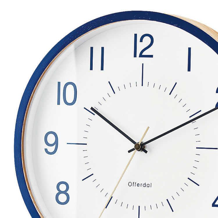 壁掛け時計　電波　北欧　おしゃれ　ブルー　海岸風　天然木製　シンプル　ナチュラル　30cm　爽やか　クール　見やすい　離島配送不可 |  | 02