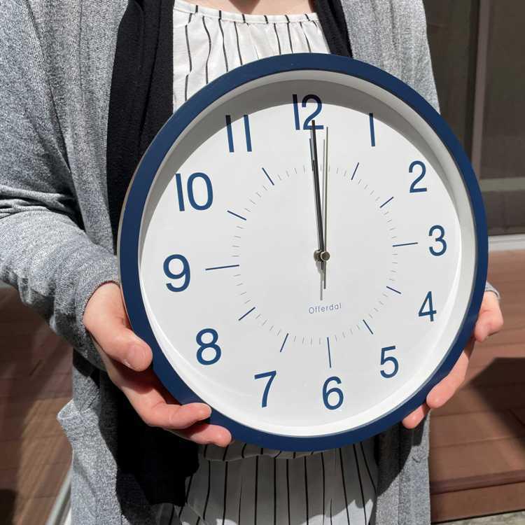 壁掛け時計　電波　北欧　おしゃれ　ブルー　海岸風　天然木製　シンプル　ナチュラル　30cm　爽やか　クール　見やすい　離島配送不可 |  | 03