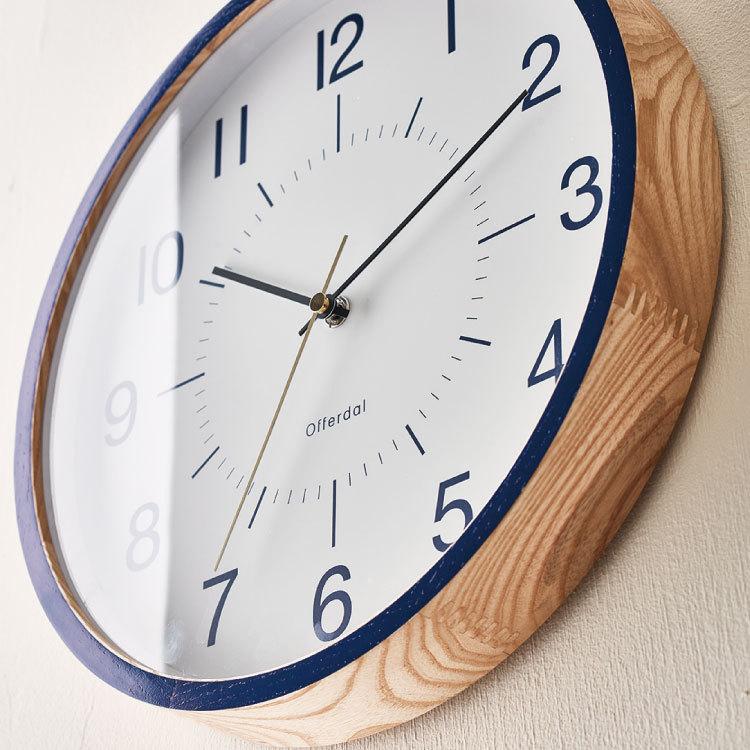 壁掛け時計　電波　北欧　おしゃれ　ブルー　海岸風　天然木製　シンプル　ナチュラル　30cm　爽やか　クール　見やすい　離島配送不可 |  | 08
