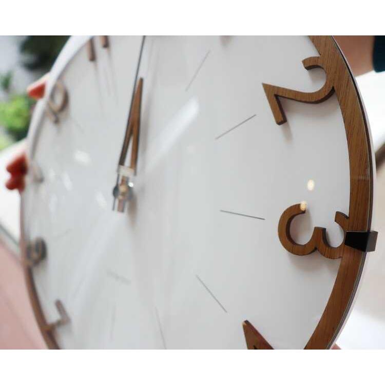 壁掛け時計 電波時計 インテリア時計 天然木 木製 おしゃれ 北欧