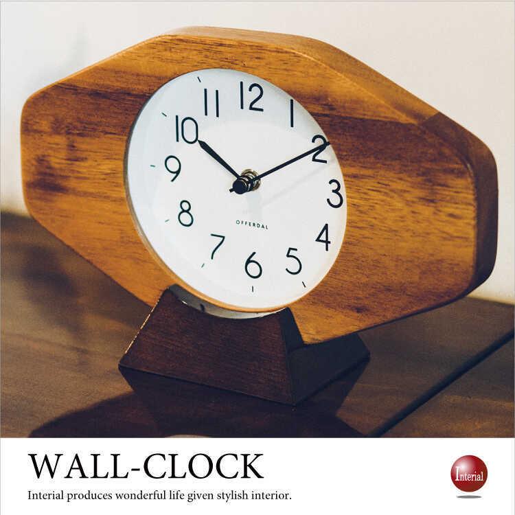 置き時計 壁掛け時計 木製 天然木 おしゃれ 北欧 上品 ナチュラル シンプル ウッド 玄関 寝室 連続秒針 音が鳴らない Cl 2264 インテリアル 通販 Yahoo ショッピング