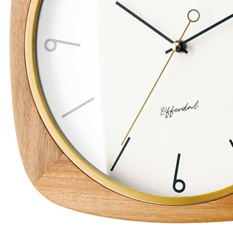 壁掛け時計　レトロ　おしゃれ　木製　天然木　アンティーク　モダン　ミッドセンチュリー　正方形　静音　スイープムーブメント　レトロ　離島配送不可 |  | 02