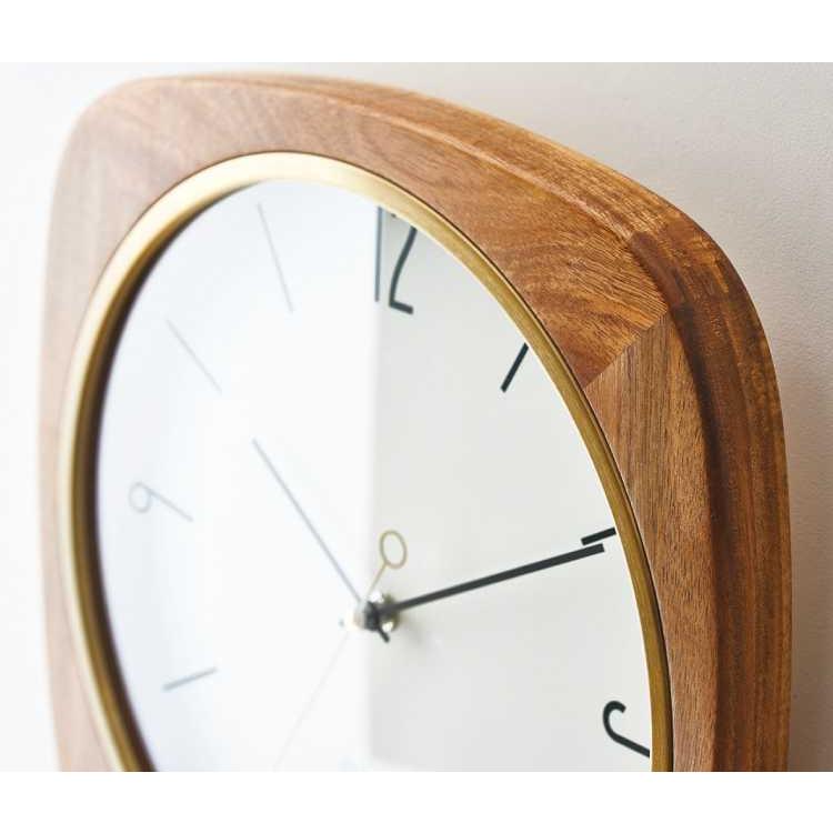 壁掛け時計　レトロ　おしゃれ　木製　天然木　アンティーク　モダン　ミッドセンチュリー　正方形　静音　スイープムーブメント　レトロ　離島配送不可 |  | 03