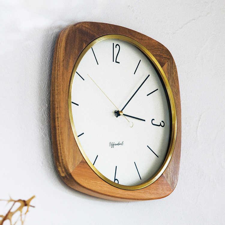 壁掛け時計　レトロ　おしゃれ　木製　天然木　アンティーク　モダン　ミッドセンチュリー　正方形　静音　スイープムーブメント　レトロ　離島配送不可 |  | 04