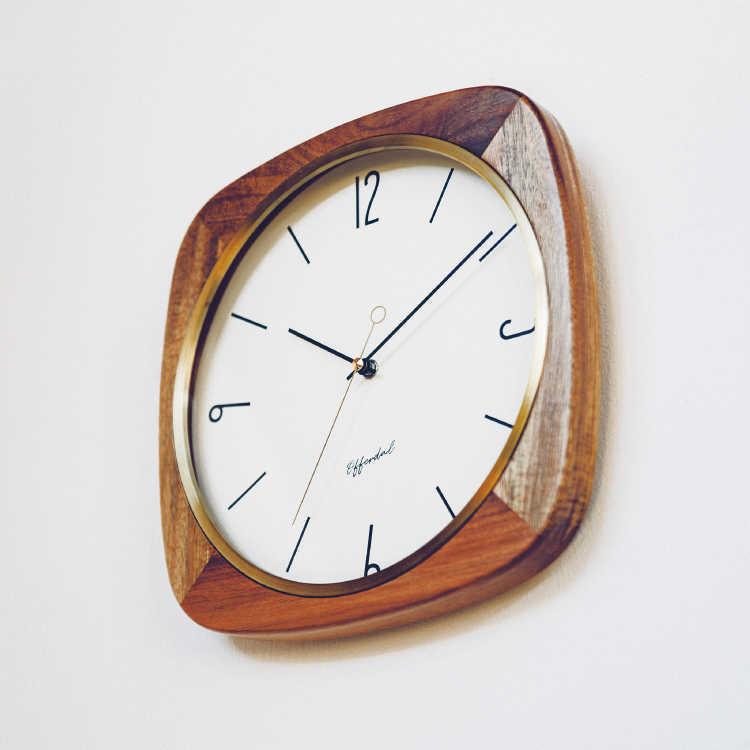 壁掛け時計　レトロ　おしゃれ　木製　天然木　アンティーク　モダン　ミッドセンチュリー　正方形　静音　スイープムーブメント　レトロ　離島配送不可 |  | 05