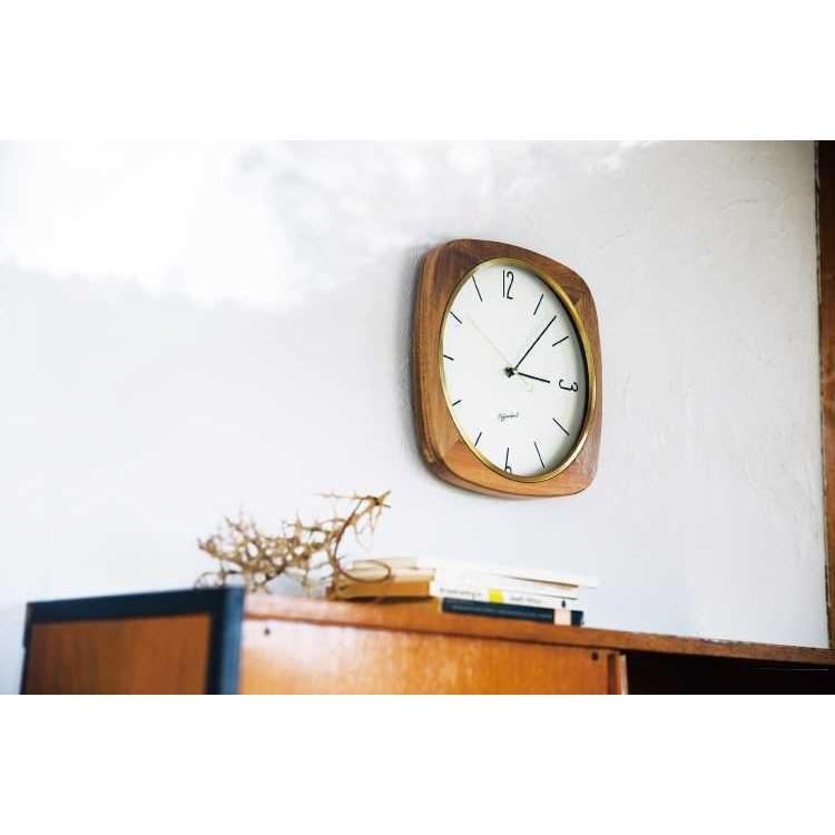 壁掛け時計　レトロ　おしゃれ　木製　天然木　アンティーク　モダン　ミッドセンチュリー　正方形　静音　スイープムーブメント　レトロ　離島配送不可 |  | 06