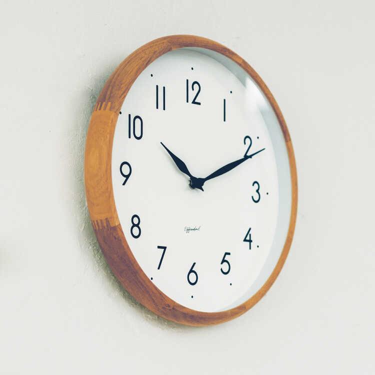 電波時計 壁掛け時計 ホワイト グレー 見やすい 天然木 木製