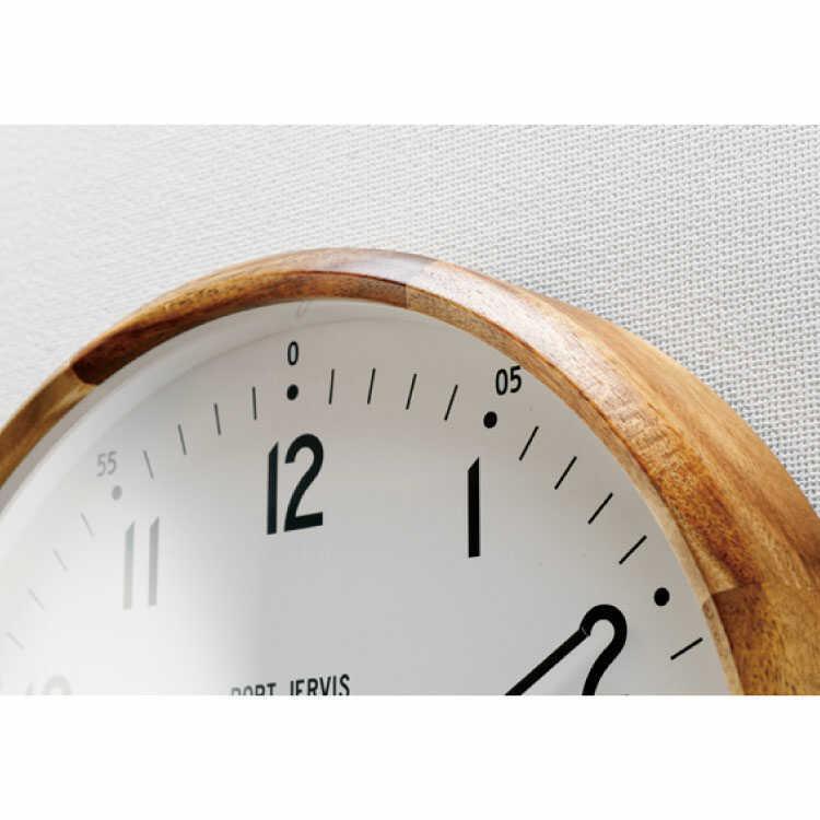 壁掛け時計 電波時計 木製 ウッド調 北欧 おしゃれ ブラウン
