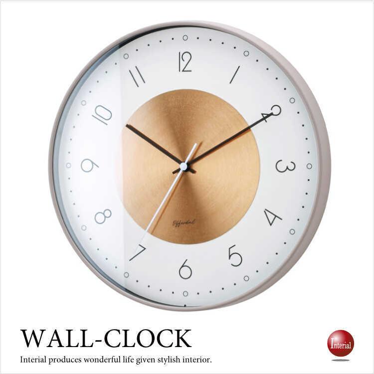 壁掛け時計 人気 北欧 おしゃれ シンプル 時計 静音 掛け時計 インテリア 見やすい 連続 秒針 上品 コッパー モダン 寝室 書斎 新生活 グレー Cl 2542 インテリアル 通販 Yahoo ショッピング