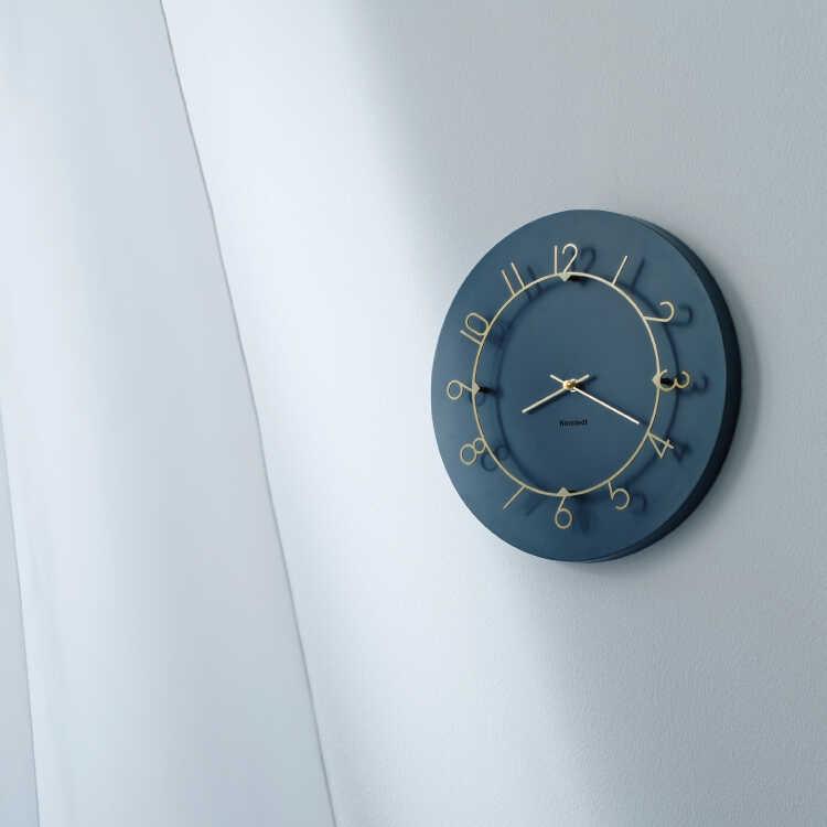 掛け時計 壁掛け時計 ネイビー おしゃれ 立体感 デザイン インテリア