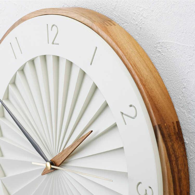 掛け時計 壁掛け時計 アイボリー ナチュラル 木製フレーム おしゃれ 直径30 北欧 モダン インテリア 無音 静か 連続秒針 リビング用 寝室用 |  | 06