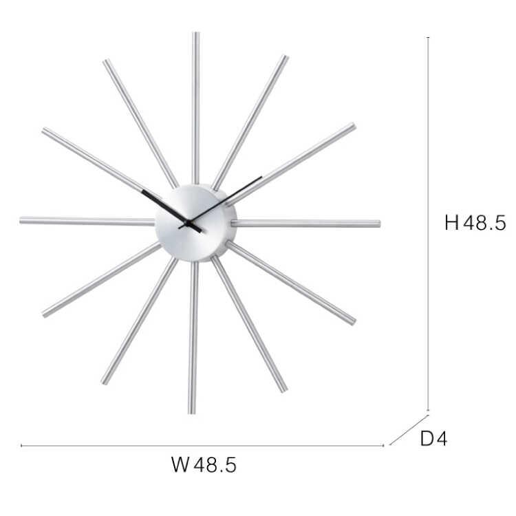 シルバーがスタイリッシュなアルミ製壁掛け時計 メンテナンスしやすいシンプルなウォールクロック 音なし スイープムーブメント 連続秒針 書斎 寝室 ダイニング |  | 11