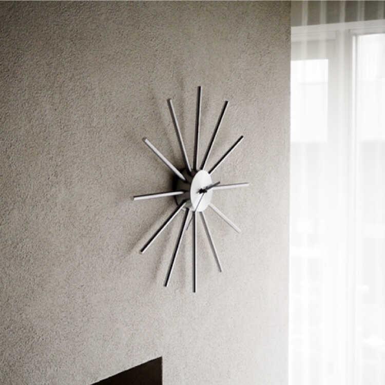 シルバーがスタイリッシュなアルミ製壁掛け時計 メンテナンスしやすいシンプルなウォールクロック 音なし スイープムーブメント 連続秒針 書斎 寝室 ダイニング |  | 06