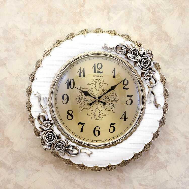 時計 ウォールクロック プロヴァンス ホワイト LS-B8333NY1-WH 白とゴールドの上品でゴージャスな壁掛け時計 サイレントムーブメント
