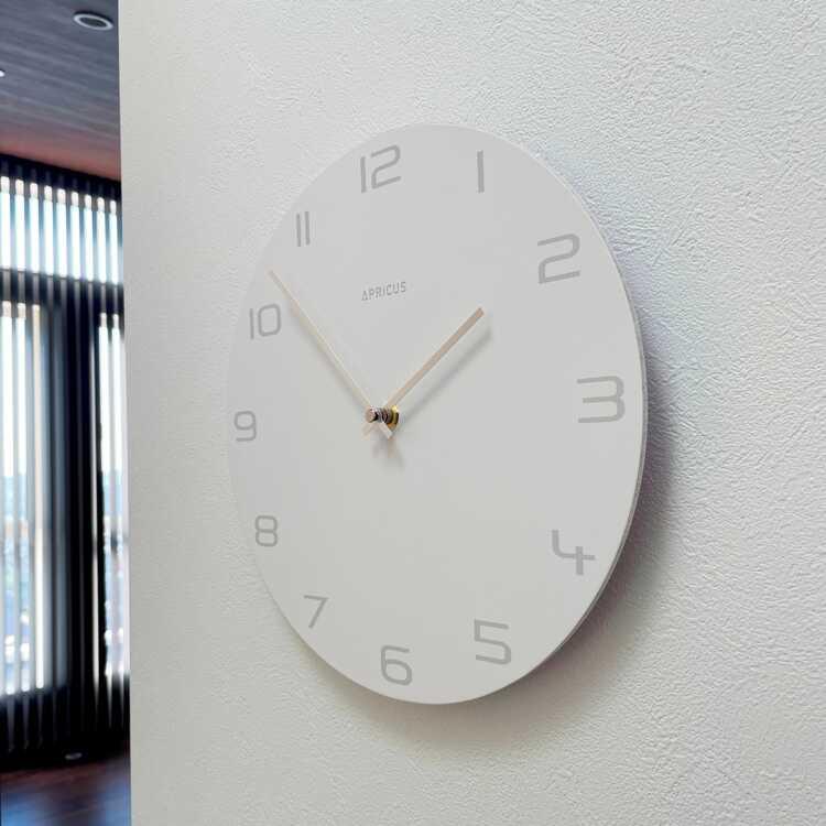白ホワイトのシンプルモダンな壁掛け時計 無音 スイープムーブメント 連続秒針 ウォールクロック おしゃれ かっこいい モノトーン スタイリッシュ 直径30cm |  | 08