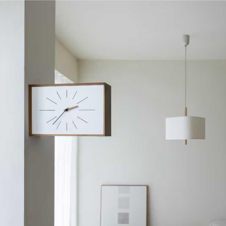 タテとヨコ両方OKの高級な両面壁掛け時計 天然木アカシア製 静かなスイープムーブメント ウォールクロック 連続秒針 お洒落 ダイニング 静音 シンプル リビング |  | 07