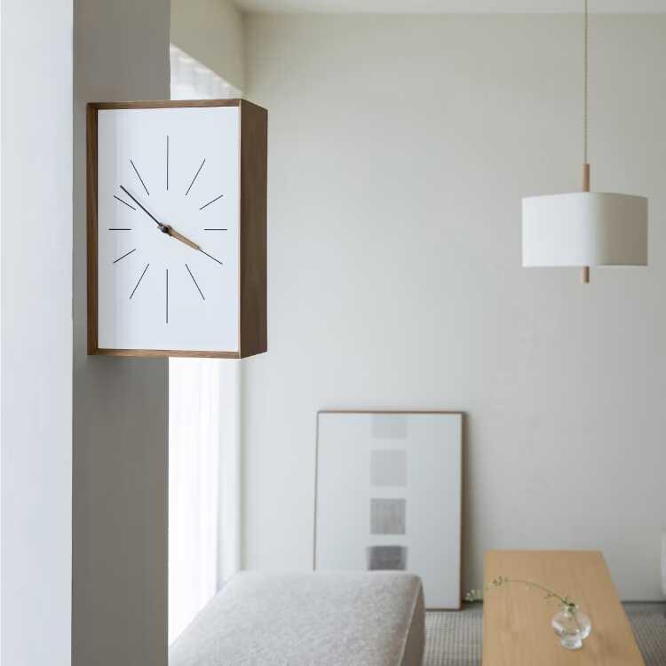 タテとヨコ両方OKの高級な両面壁掛け時計 天然木アカシア製 静かなスイープムーブメント ウォールクロック 連続秒針 お洒落 ダイニング 静音 シンプル リビング |  | 08