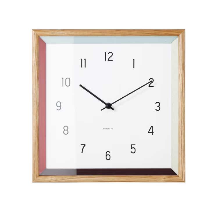 天然木製・四角形の高級壁掛け時計 静かな連続秒針 音なし スイープムーブメント ウォールクロック 静音 ブルー レッド リビング ベッドルーム 書斎 インテリア |  | 02
