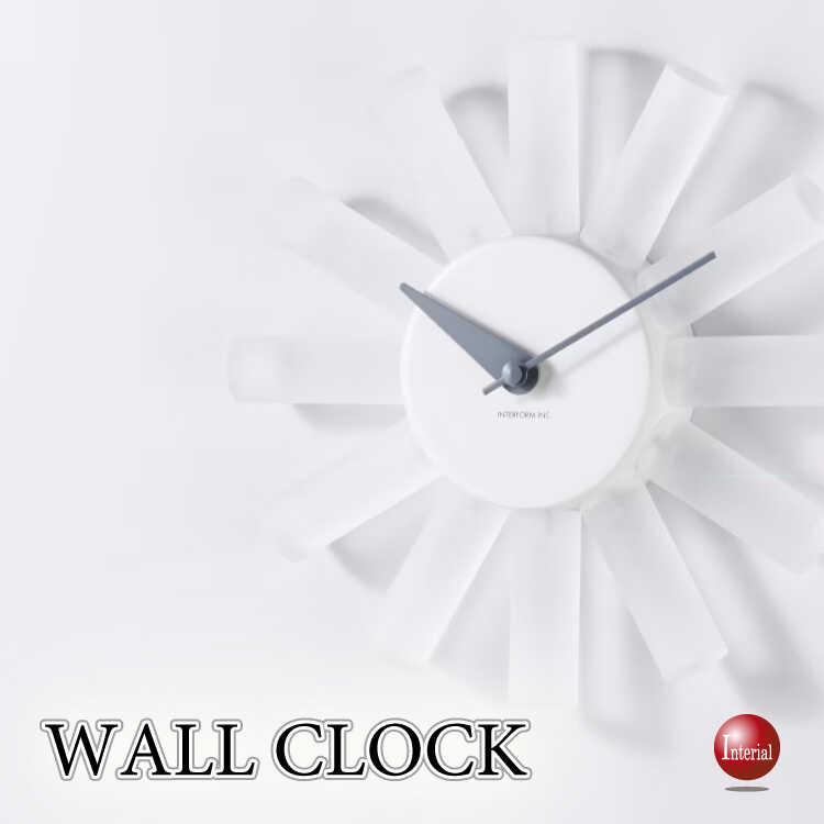 半透明のミッドセンチュリー風モダン壁掛け時計 ウォールクロック 無音 音なし 静音 スイープムーブメント 連続秒針 おしゃれ リビング ダイニング インテリア | 
