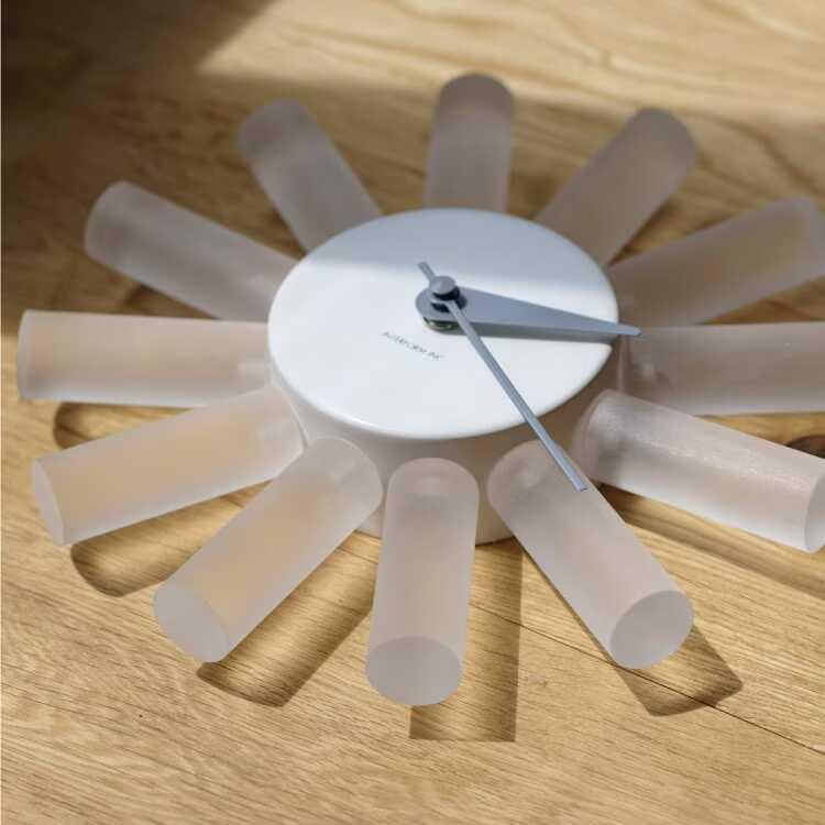 半透明のミッドセンチュリー風モダン壁掛け時計 ウォールクロック 無音 音なし 静音 スイープムーブメント 連続秒針 おしゃれ リビング ダイニング インテリア |  | 03