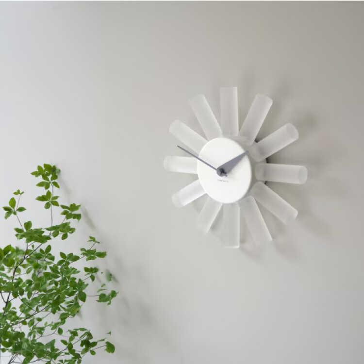 半透明のミッドセンチュリー風モダン壁掛け時計 ウォールクロック 無音 音なし 静音 スイープムーブメント 連続秒針 おしゃれ リビング ダイニング インテリア |  | 08