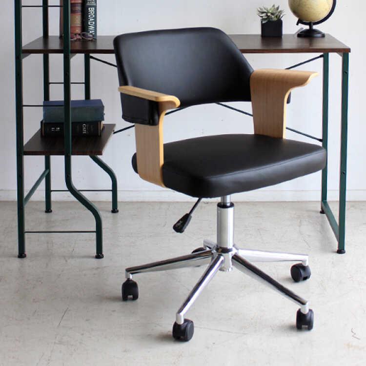 デスクチェア 合皮 レザー ブラック おしゃれ モダン 北欧 ナチュラル 黒 書斎用 パソコンチェア キャスター 勉強用 一人暮らし 新生活 おすすめ |  | 16