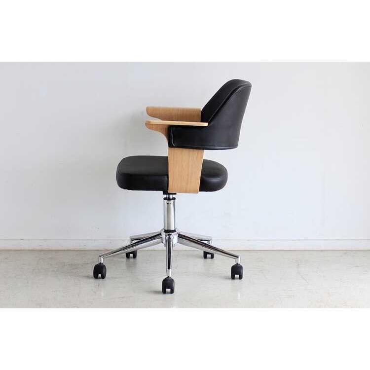 デスクチェア 合皮 レザー ブラック おしゃれ モダン 北欧 ナチュラル 黒 書斎用 パソコンチェア キャスター 勉強用 一人暮らし 新生活 おすすめ |  | 03