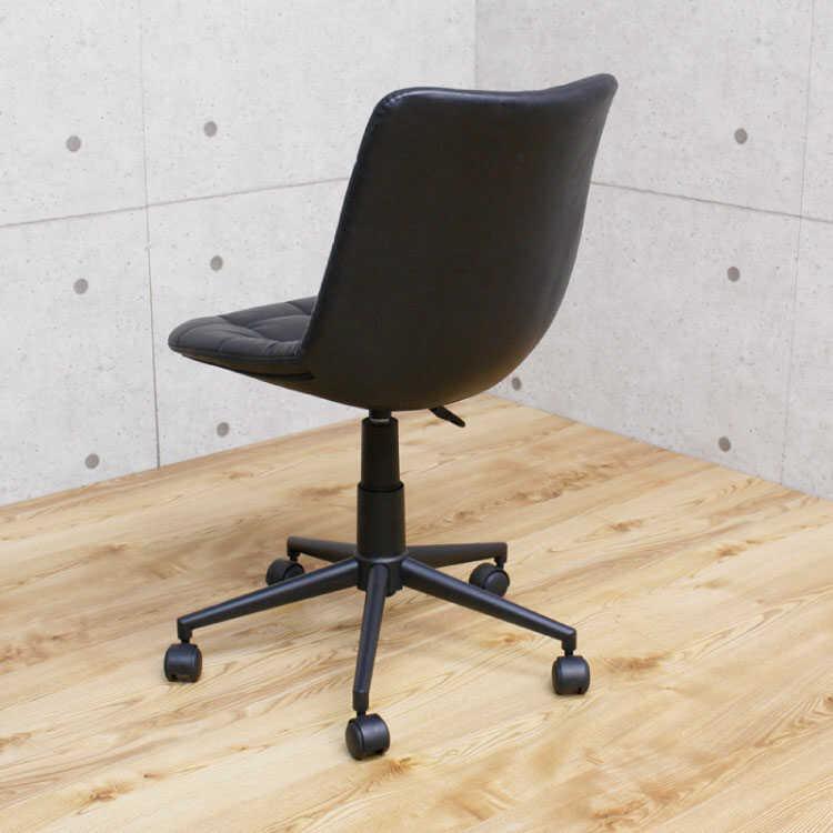 デスクチェア お洒落 ブラック 合皮 レザー 昇降式 キャスター 書斎用 在宅ワーク 勉強用 ヴィンテージ デスクワーク 黒 チェア パソコンチェア |  | 04