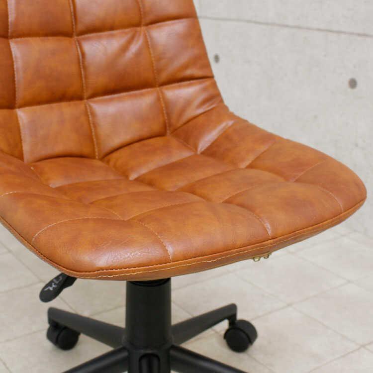 パソコンチェア PUレザー おしゃれ ブラウン レトロ ヴィンテージ デスクチェア 昇降式 肘なし 書斎用 デスク用 一人暮らし コンパクト 人気 |  | 04