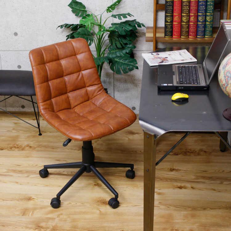 パソコンチェア PUレザー おしゃれ ブラウン レトロ ヴィンテージ デスクチェア 昇降式 肘なし 書斎用 デスク用 一人暮らし コンパクト 人気 |  | 06
