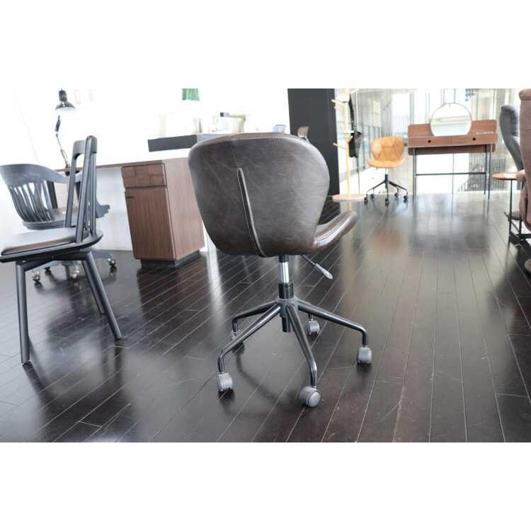 パソコンチェア　レザー　革　おしゃれ　デスクチェア　ワークチェア　かっこいい　回転　昇降式　キャスター　ヴィンテージ　ブラック　黒　ワンルーム　新生活 |  | 10