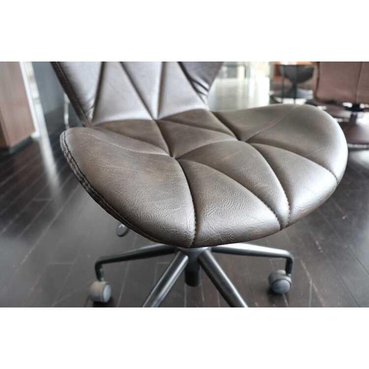 パソコンチェア　レザー　革　おしゃれ　デスクチェア　ワークチェア　かっこいい　回転　昇降式　キャスター　ヴィンテージ　ブラック　黒　ワンルーム　新生活 |  | 04