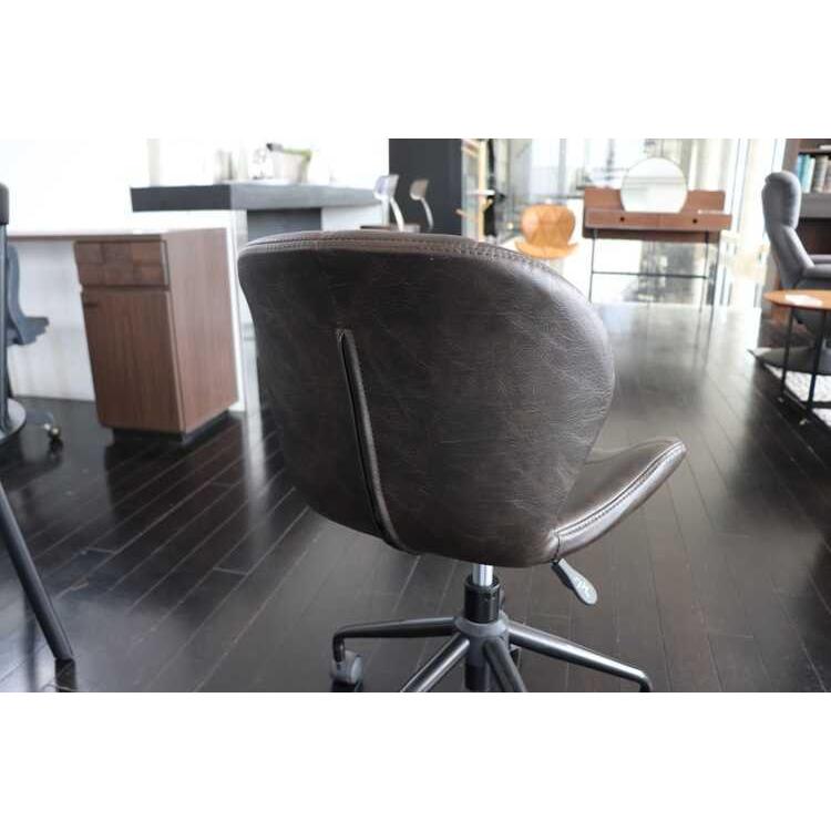 パソコンチェア　レザー　革　おしゃれ　デスクチェア　ワークチェア　かっこいい　回転　昇降式　キャスター　ヴィンテージ　ブラック　黒　ワンルーム　新生活 |  | 05