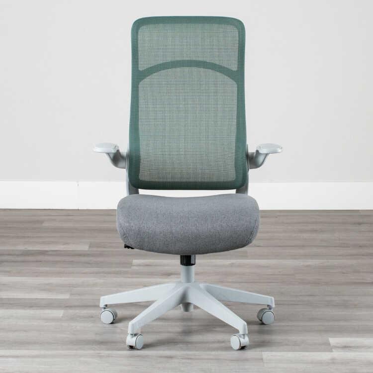 メッシュ製ハイバックオフィスチェア 肘跳ね上げ式 グリーン パソコンチェア デスクチェア おしゃれ シンプル ファブリック スチール ハイバック 昇降機能付き |  | 02