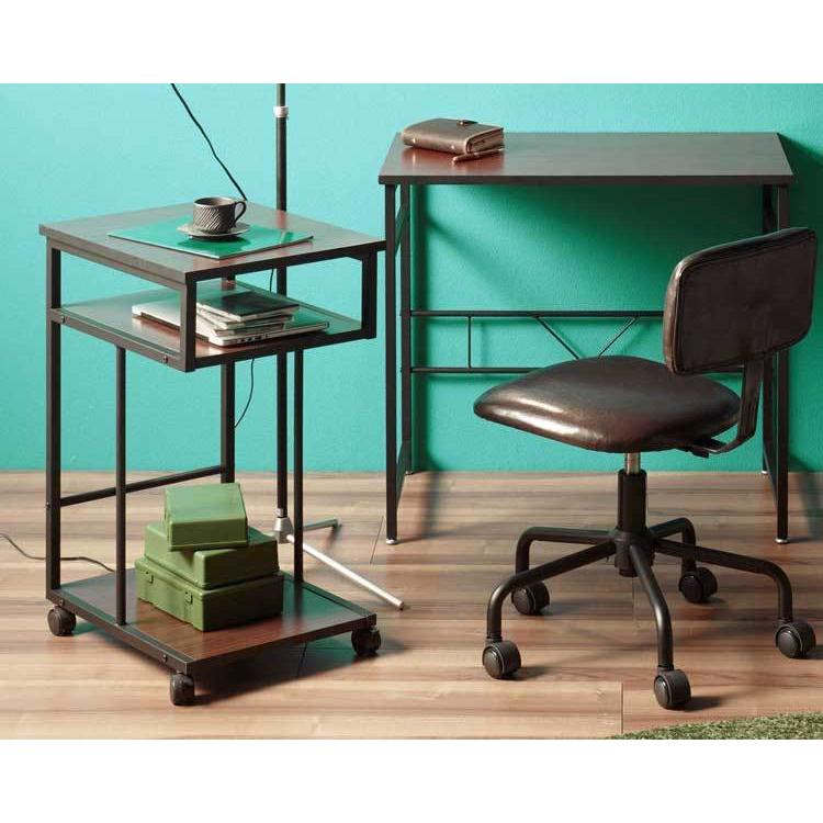 サイドワゴン サイドテーブル 幅40cm キャスター付 ブラウン デスク収納 |  | 04